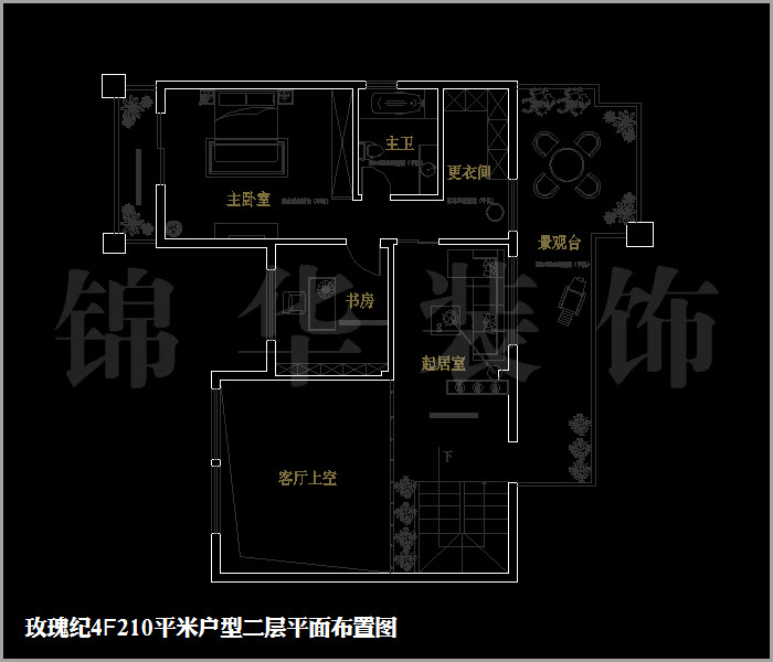 融僑中央花園玫瑰紀(jì)四樓215平米 戶(hù)型
